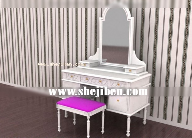 梳妆台3d模型下载