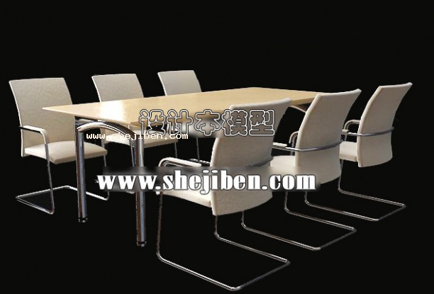 会议桌3d模型下载