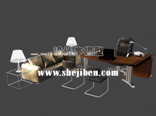 办公桌3d模型下载