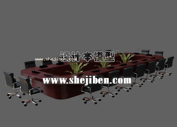 会议桌3d模型下载