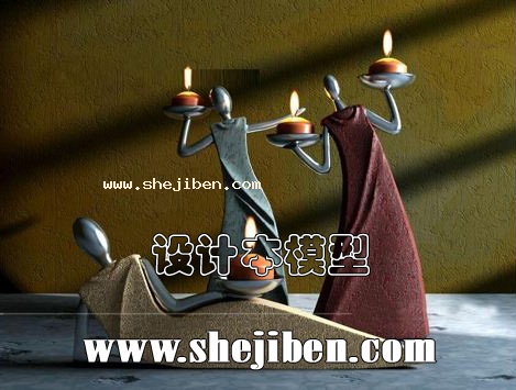 烛台灯3d模型下载