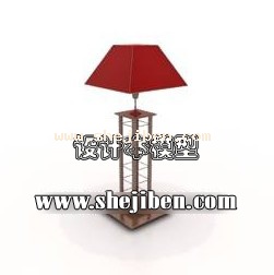 落地灯1343d模型下载