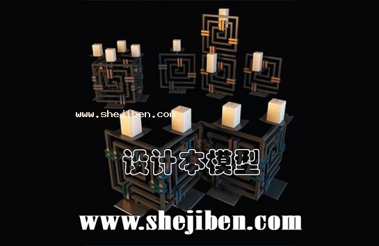 烛台灯3d模型下载