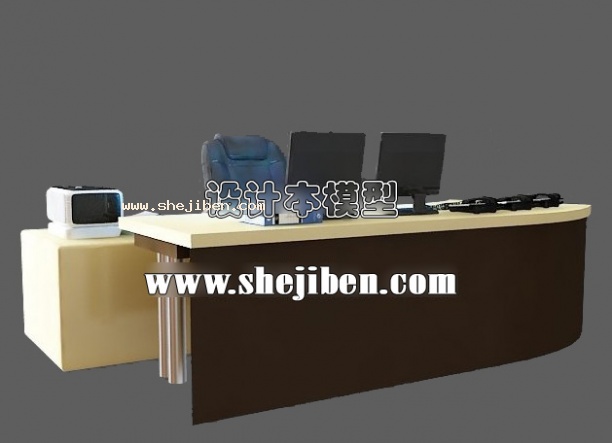 接待台3d模型下载