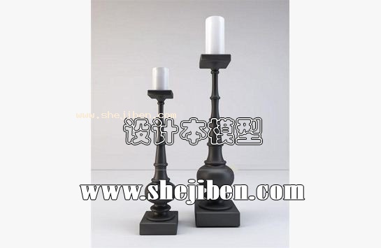 烛台灯3d模型下载