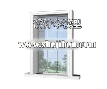 铝合金窗框3d模型下载