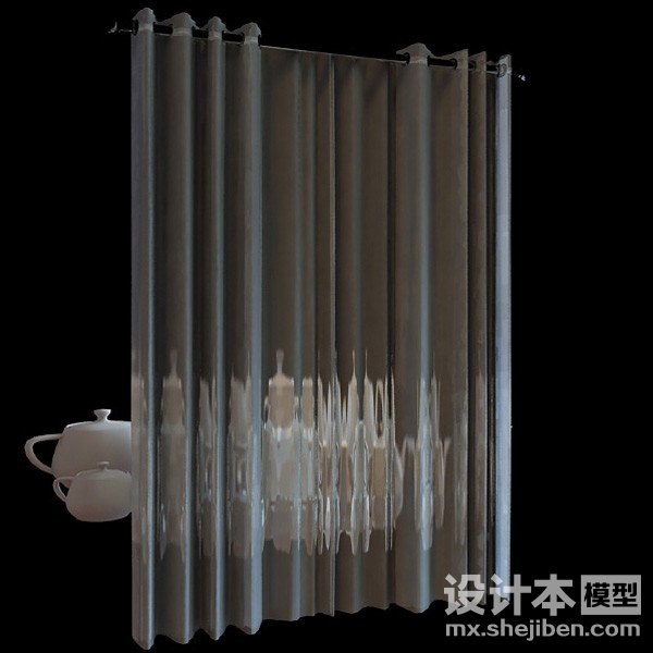 窗帘3d模型下载