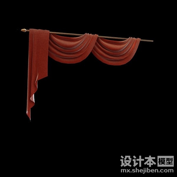 窗帘3d模型下载