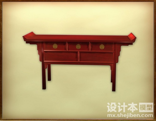 条案10643d模型下载