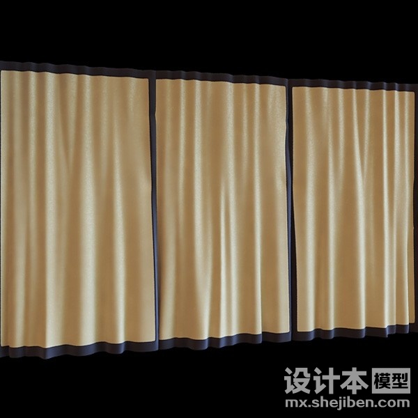 窗帘3d模型下载