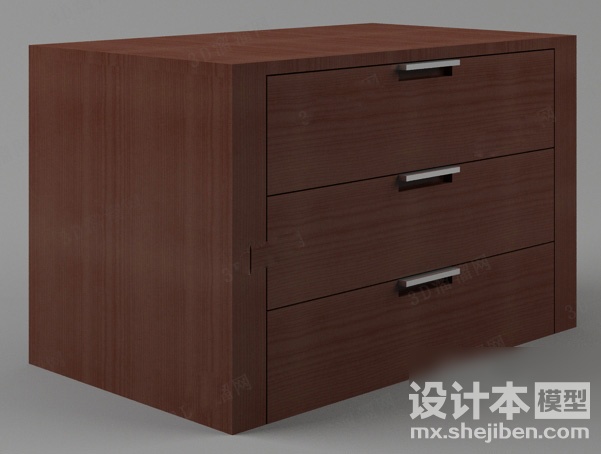 床头柜3d模型下载
