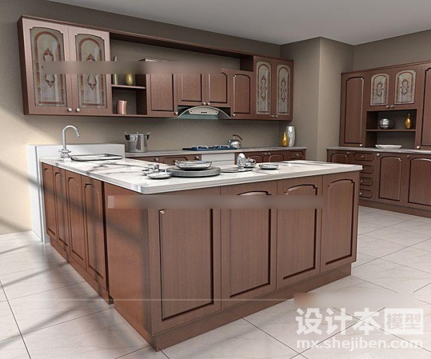 整体橱柜3d模型下载