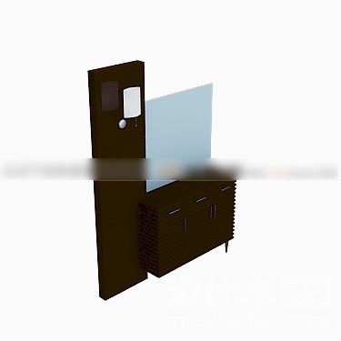 鞋柜3d模型下载