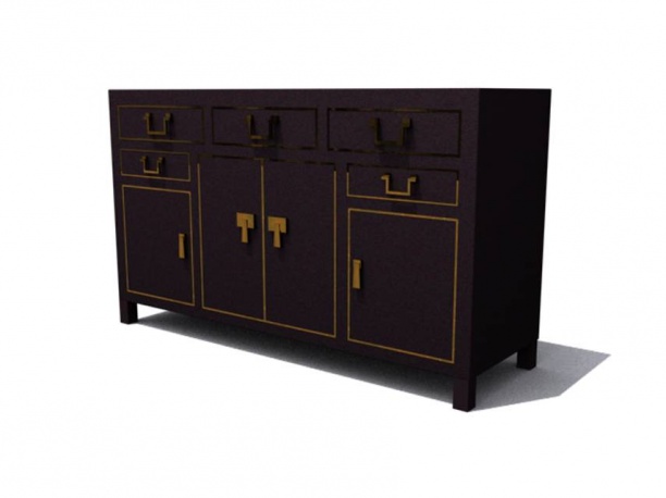 鞋柜3d模型下载