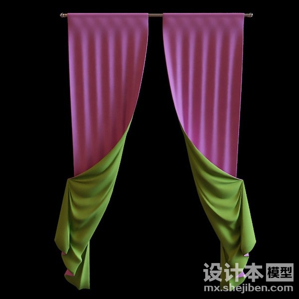 窗帘3d模型下载