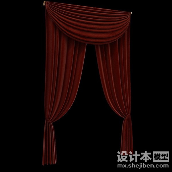 窗帘3d模型下载