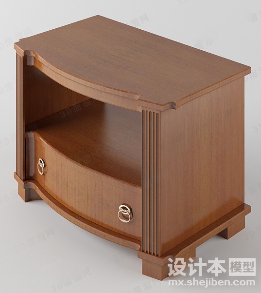 床头柜3d模型下载