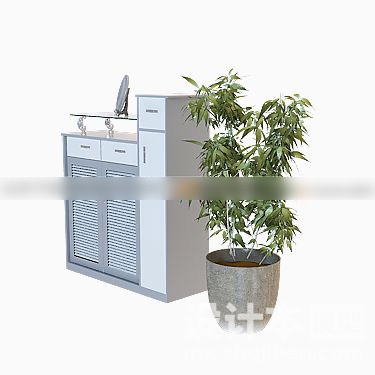 鞋柜3d模型下载