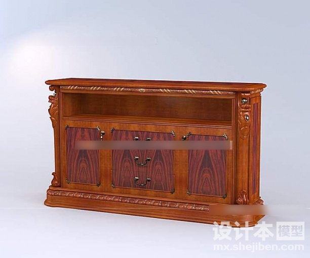 欧式餐边柜3d模型下载