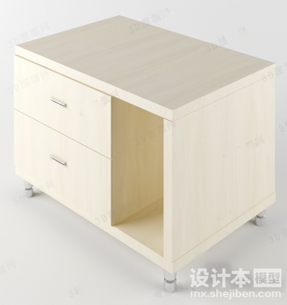 床头柜3d模型下载