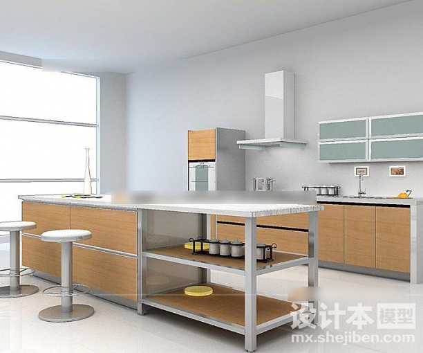 整体橱柜3d模型下载