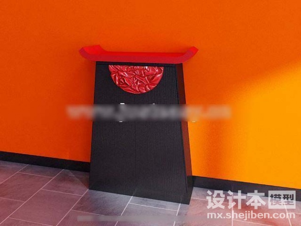 玄关柜3d模型下载