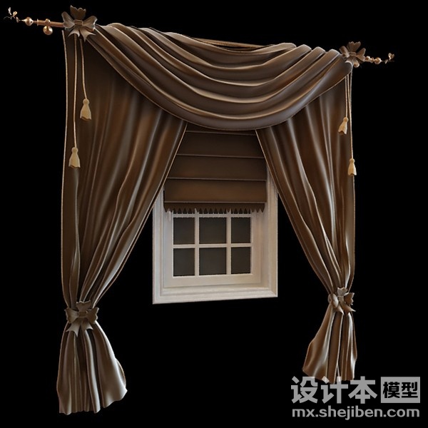 窗帘3d模型下载