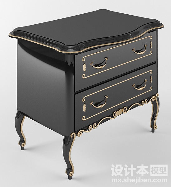 床头柜3d模型下载
