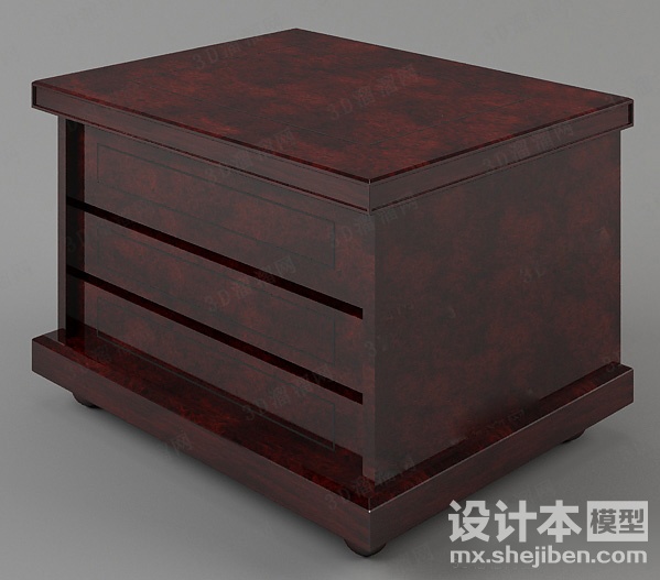 床头柜3d模型下载