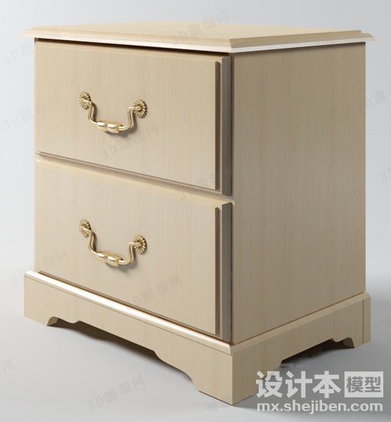 床头柜3d模型下载