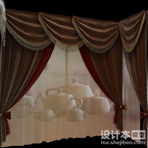 窗帘3d模型下载