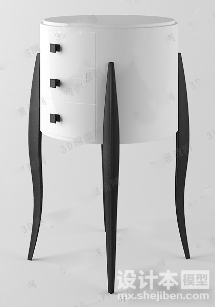 床头柜3d模型下载