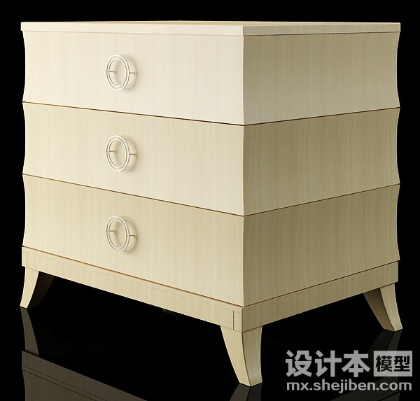 床头柜3d模型下载