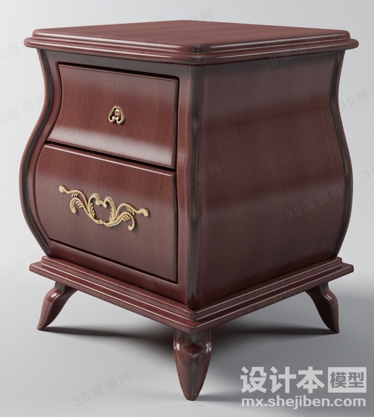 床头柜3d模型下载