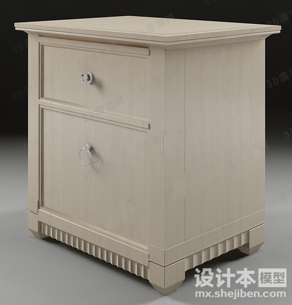 床头柜3d模型下载