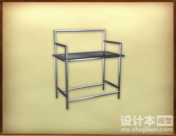 不锈钢圈椅3d模型下载