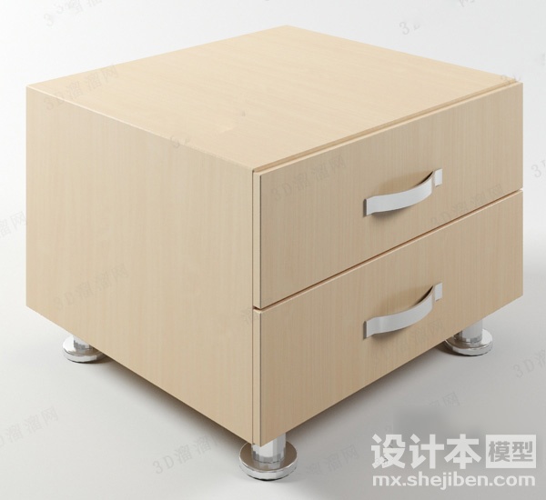 床头柜3d模型下载