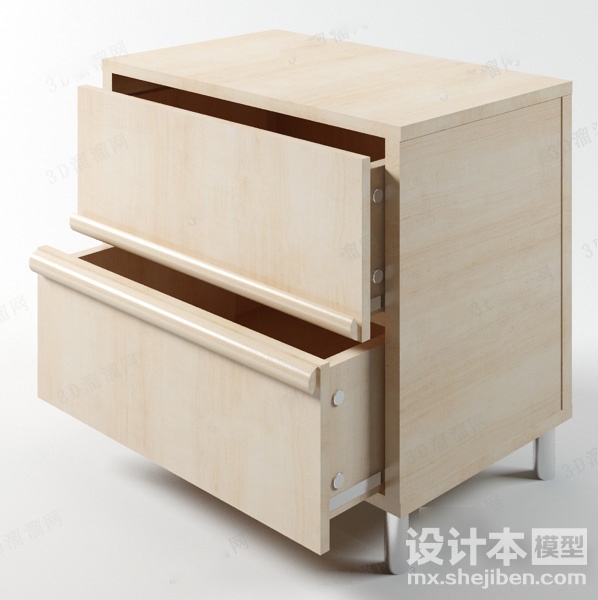 床头柜3d模型下载