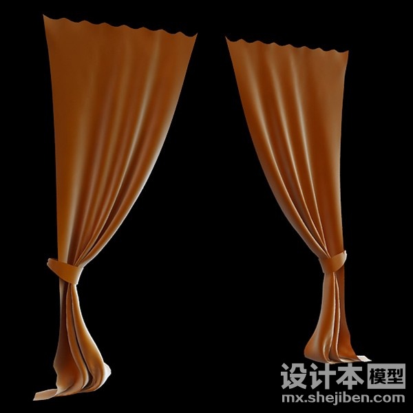 窗帘3d模型下载