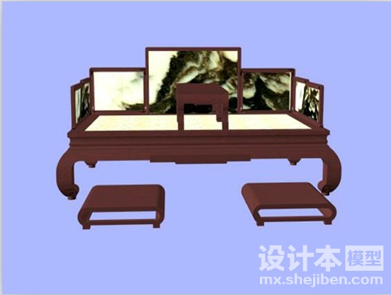 床榻3d模型下载