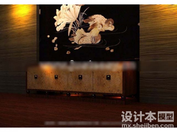 中式柜子3d模型下载