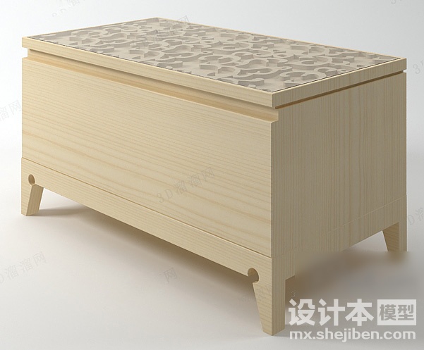 床头柜3d模型下载