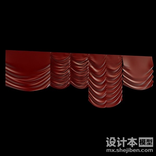 窗帘3d模型下载