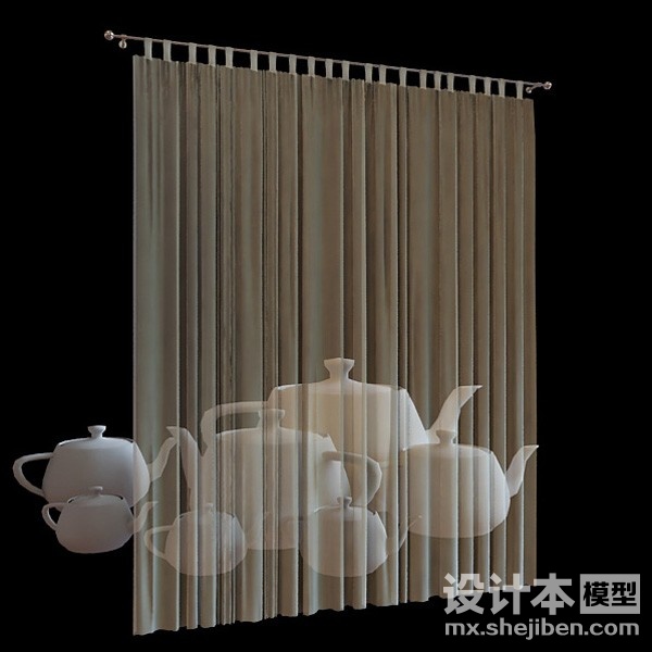 窗帘3d模型下载