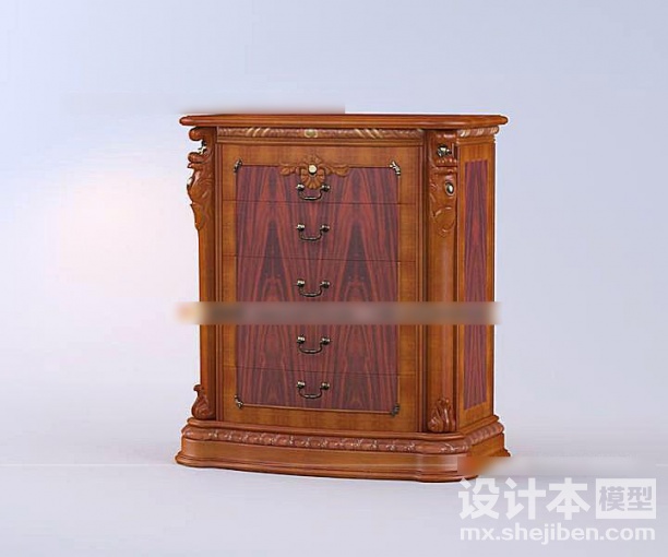 美工家具床头柜3d模型下载