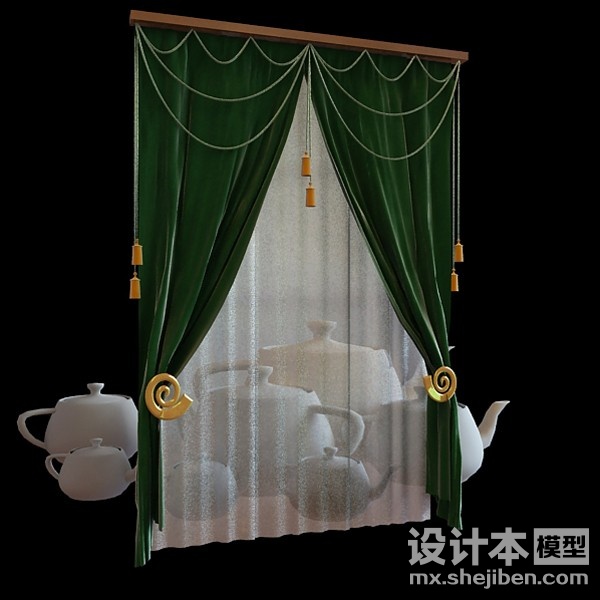 窗帘3d模型下载