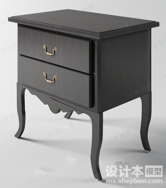 床头柜3d模型下载