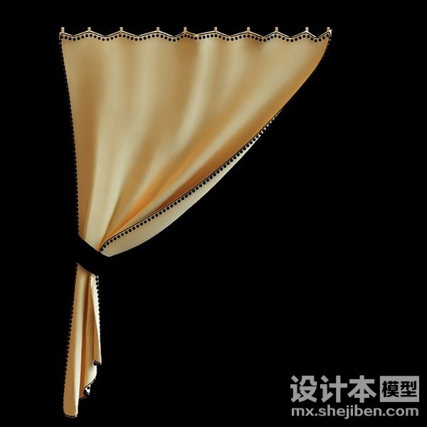 窗帘3d模型下载