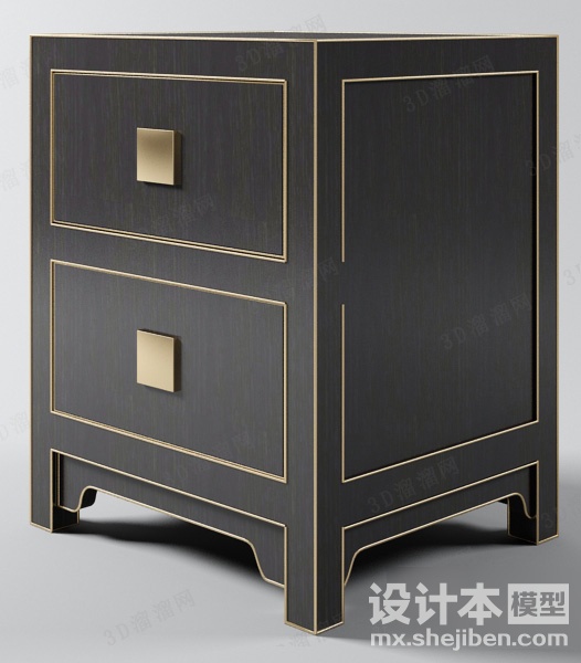 床头柜3d模型下载