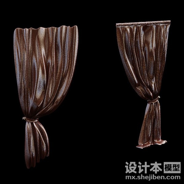 窗帘3d模型下载